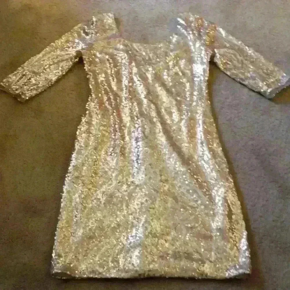 My Michelle Dresses & Skirts - MY MICHELLE ROSE GOLD/SILVER SEQUIN BODYCON PARTY DRESS SIZE 9